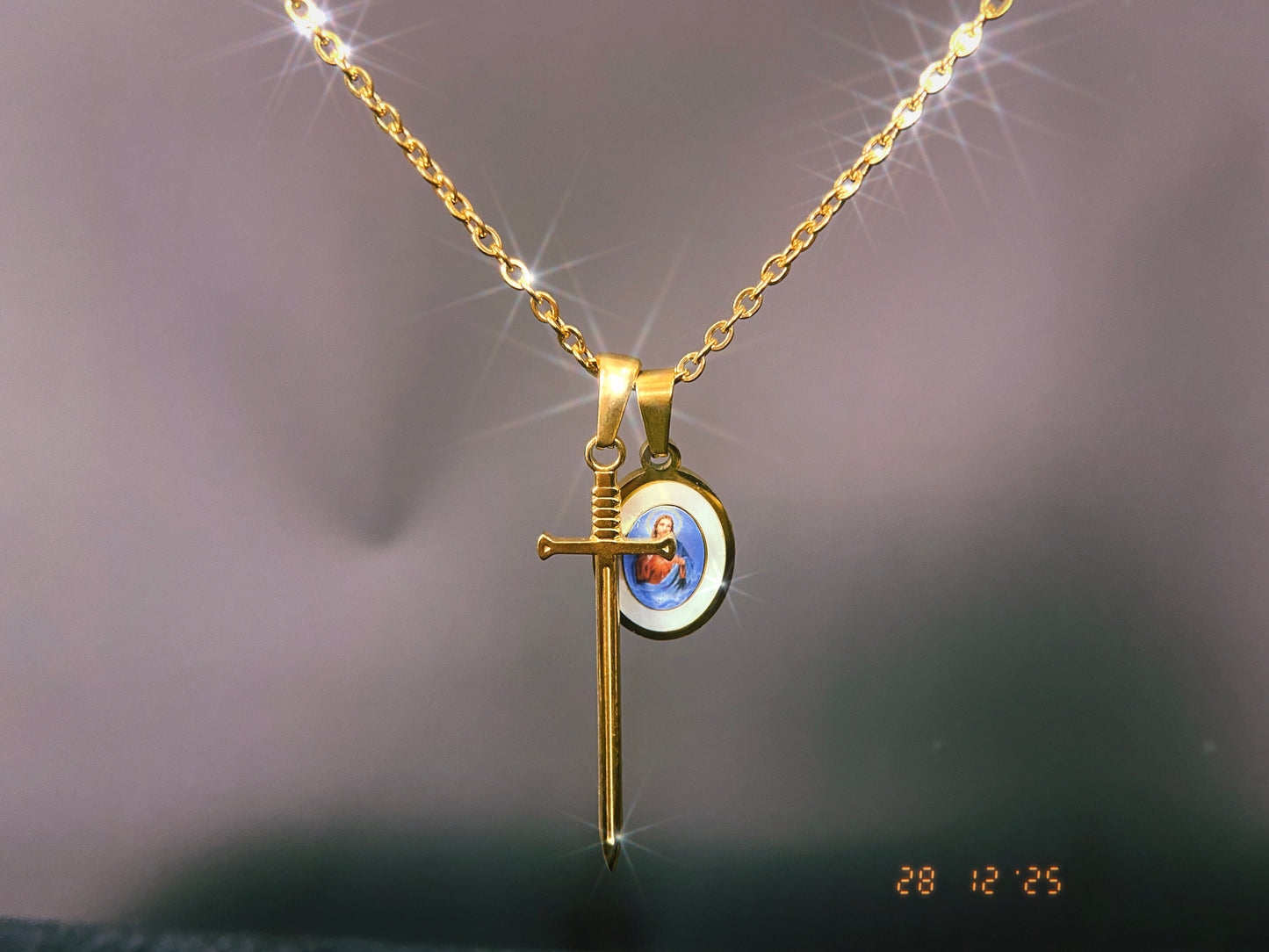 Sword and Saint Necklace