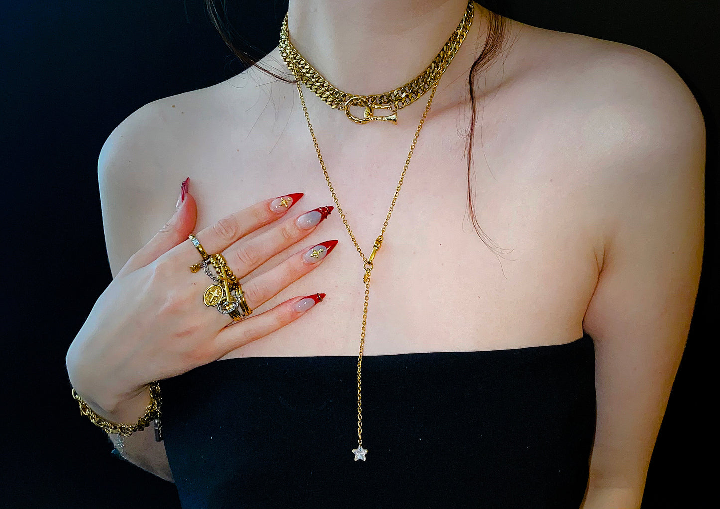 Front Hook Star Necklace