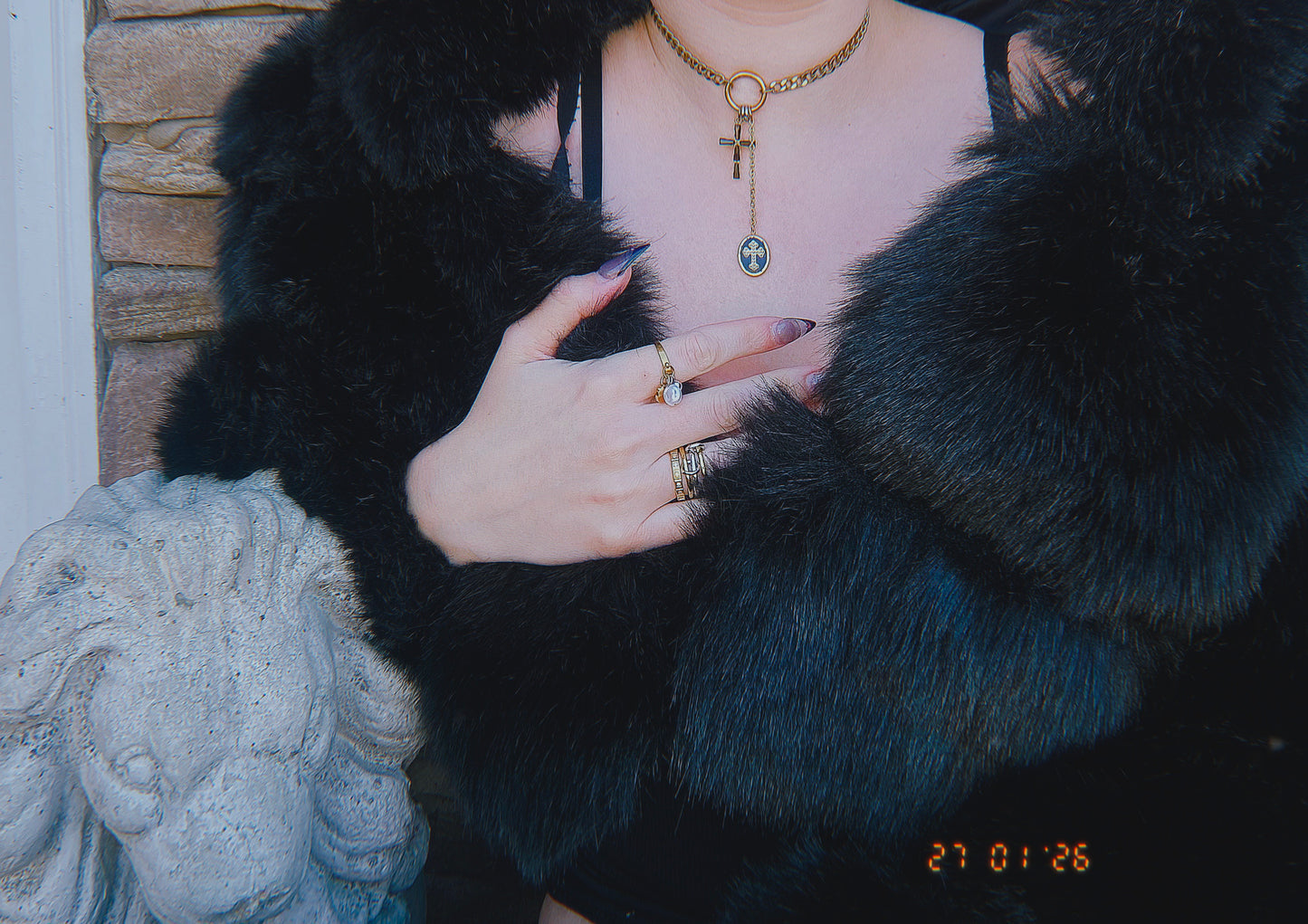 Black Cross Choker