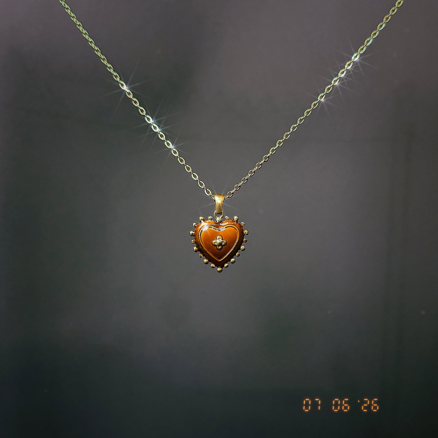 Brown Heart Necklace