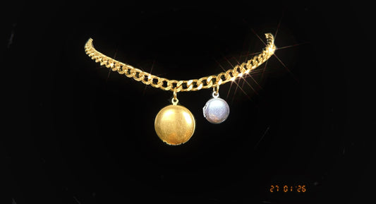 Mixed Metal Lockets Choker