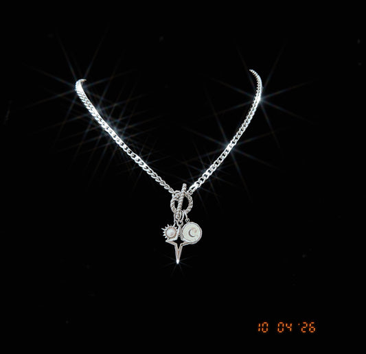 Silver T Bar Necklace