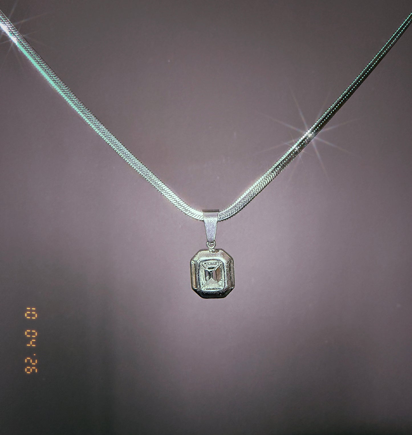 Clear Gemstone Snake Chain