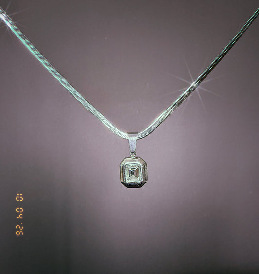 Clear Gemstone Snake Chain