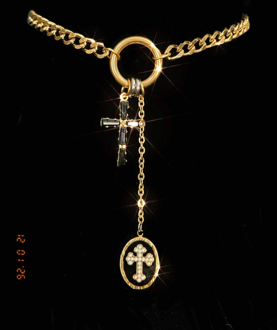 Black Cross Choker