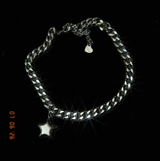 Silver Star Anklet