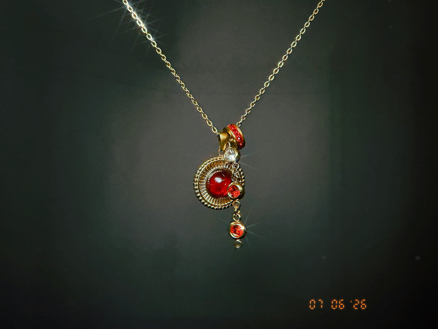 Red Cluster Necklace