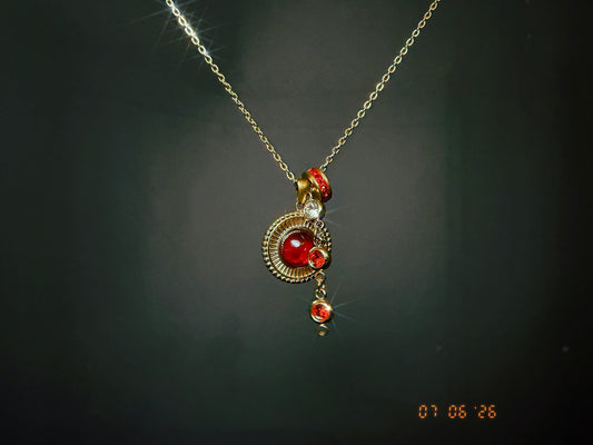 Red Cluster Necklace
