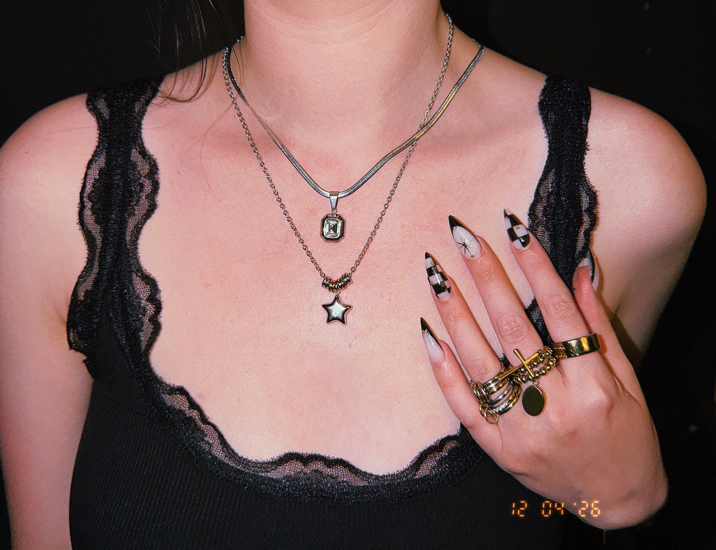 Clear Gemstone Snake Chain