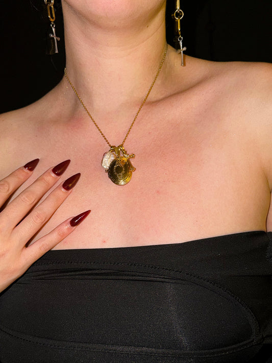 Pearl Locket Necklace