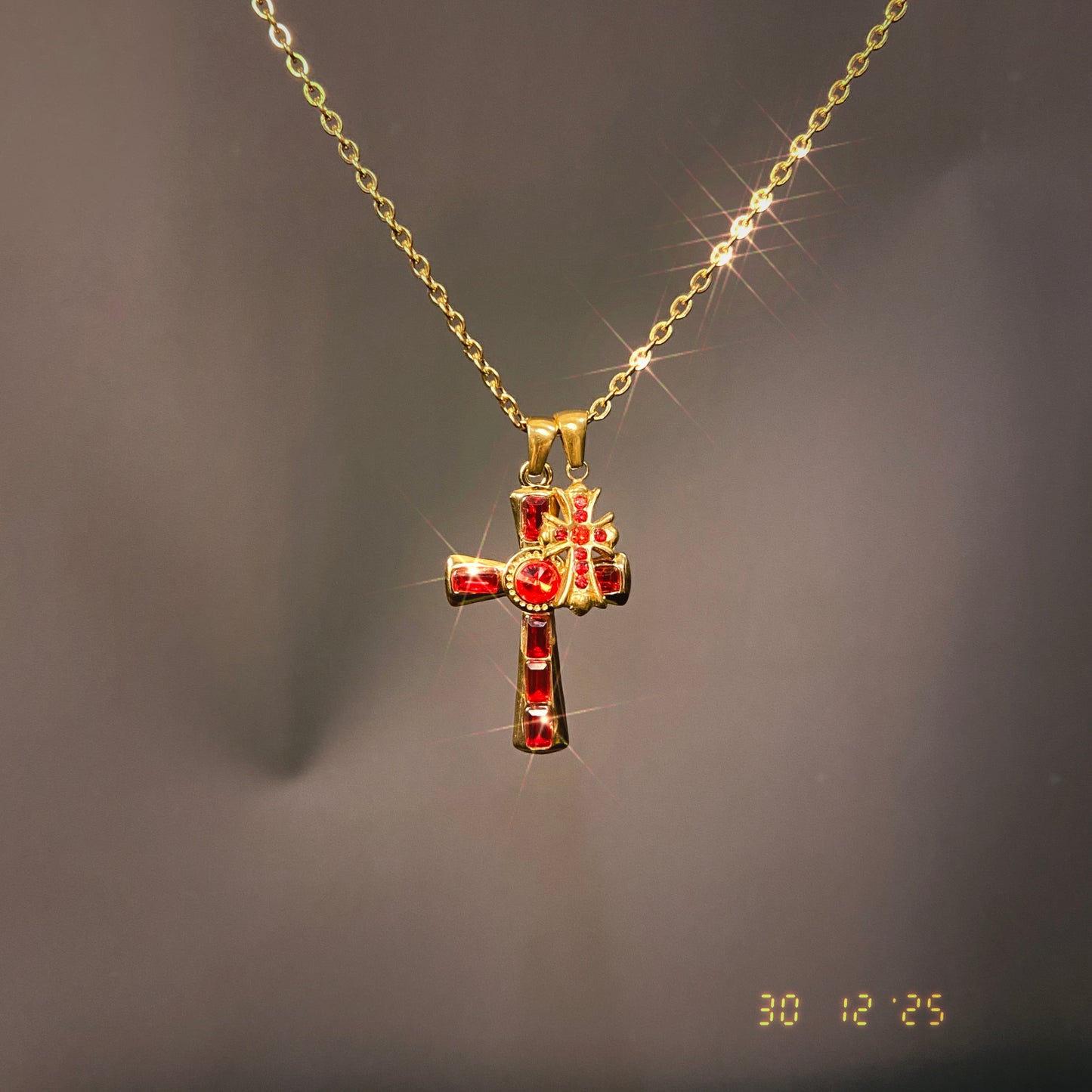 Red Crosses Necklace