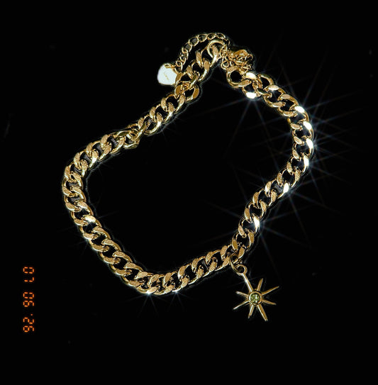 Green Star Anklet
