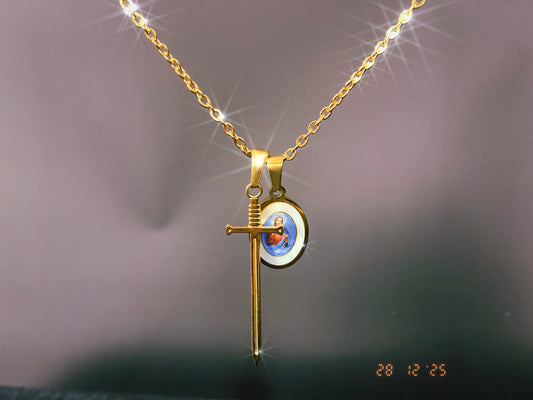 Sword and Saint Necklace