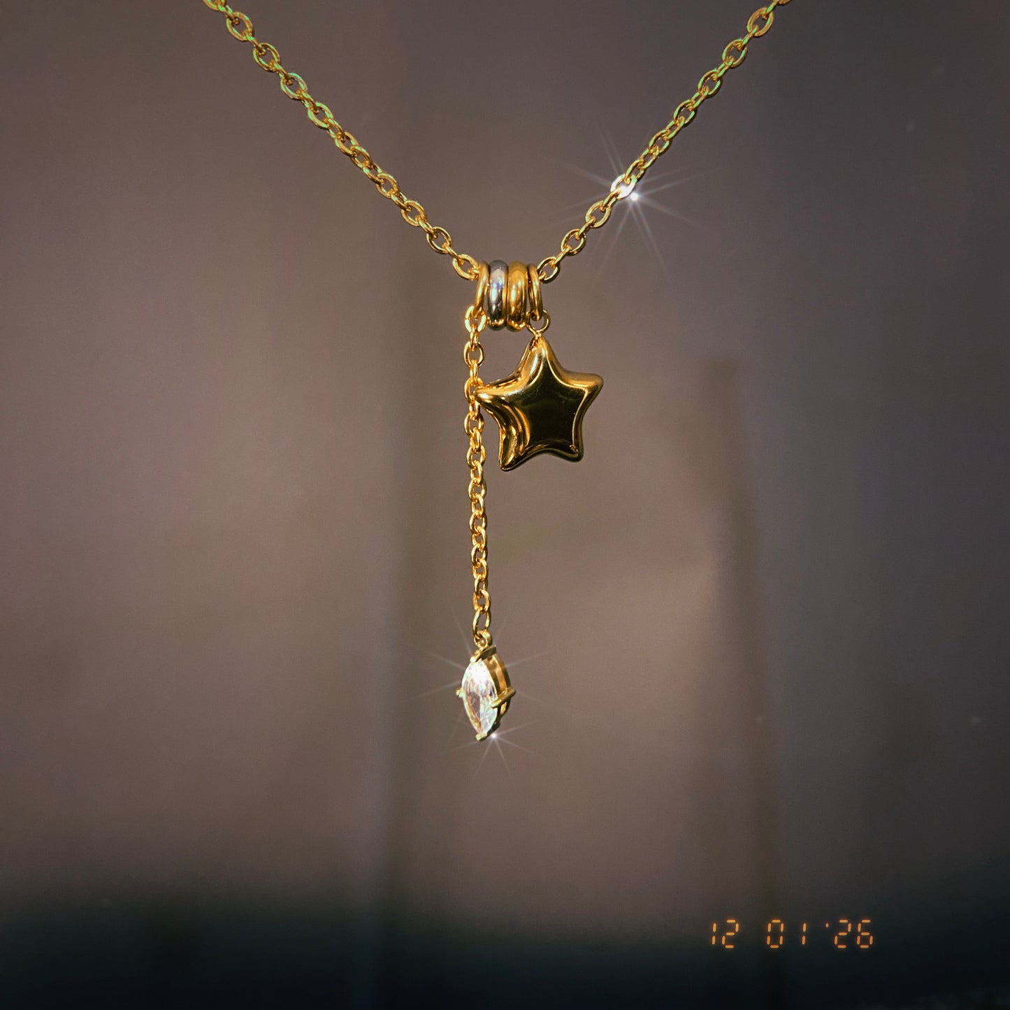 Star Drop Necklace