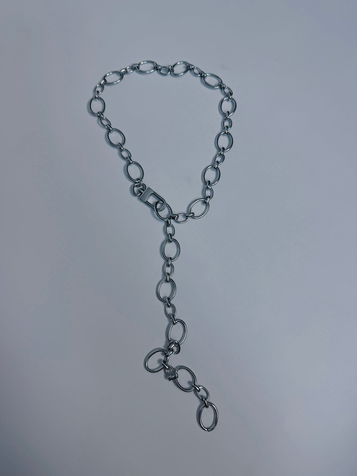 Silver Front Clasp Necklace
