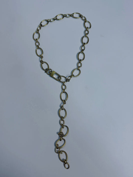 Gold Front Clasp Necklace