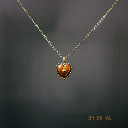 Brown Heart Necklace